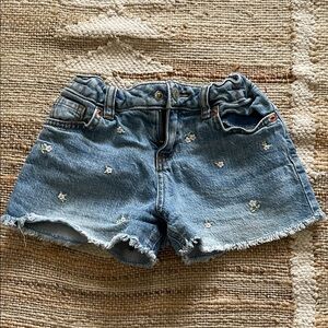 Embroidered Denim kids shorts